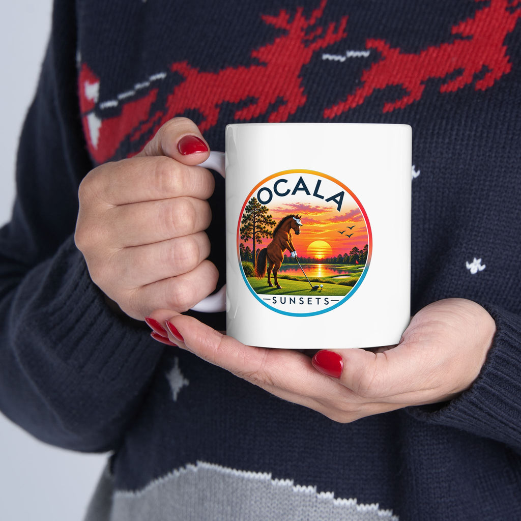 Ocala Sunsets Mug | Florida Sunset Horse Golf