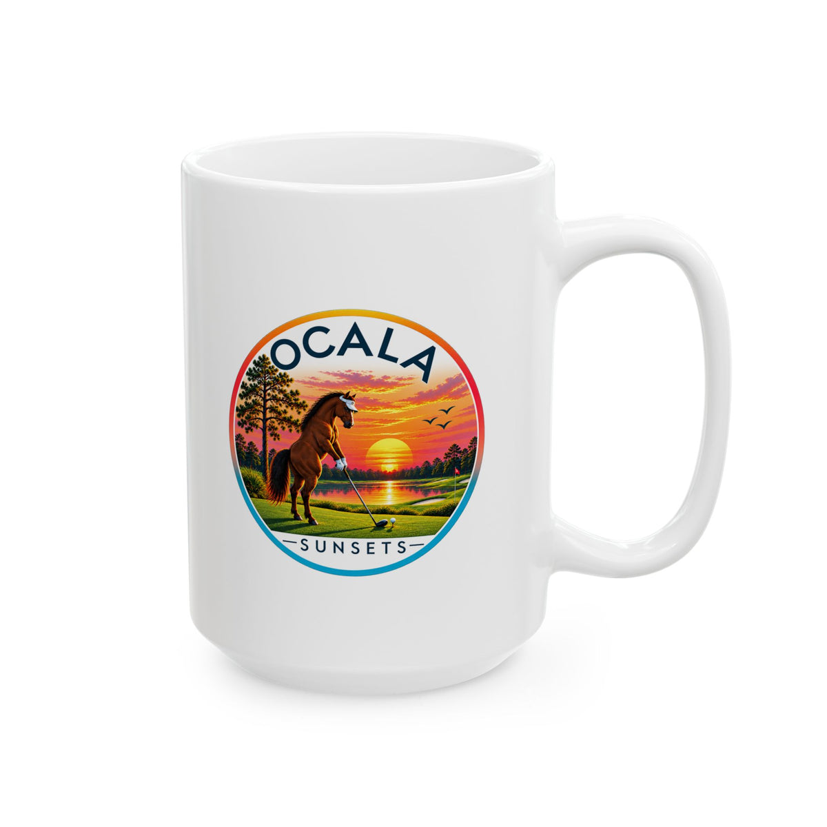Ocala Sunsets Mug | Florida Sunset Horse Golf