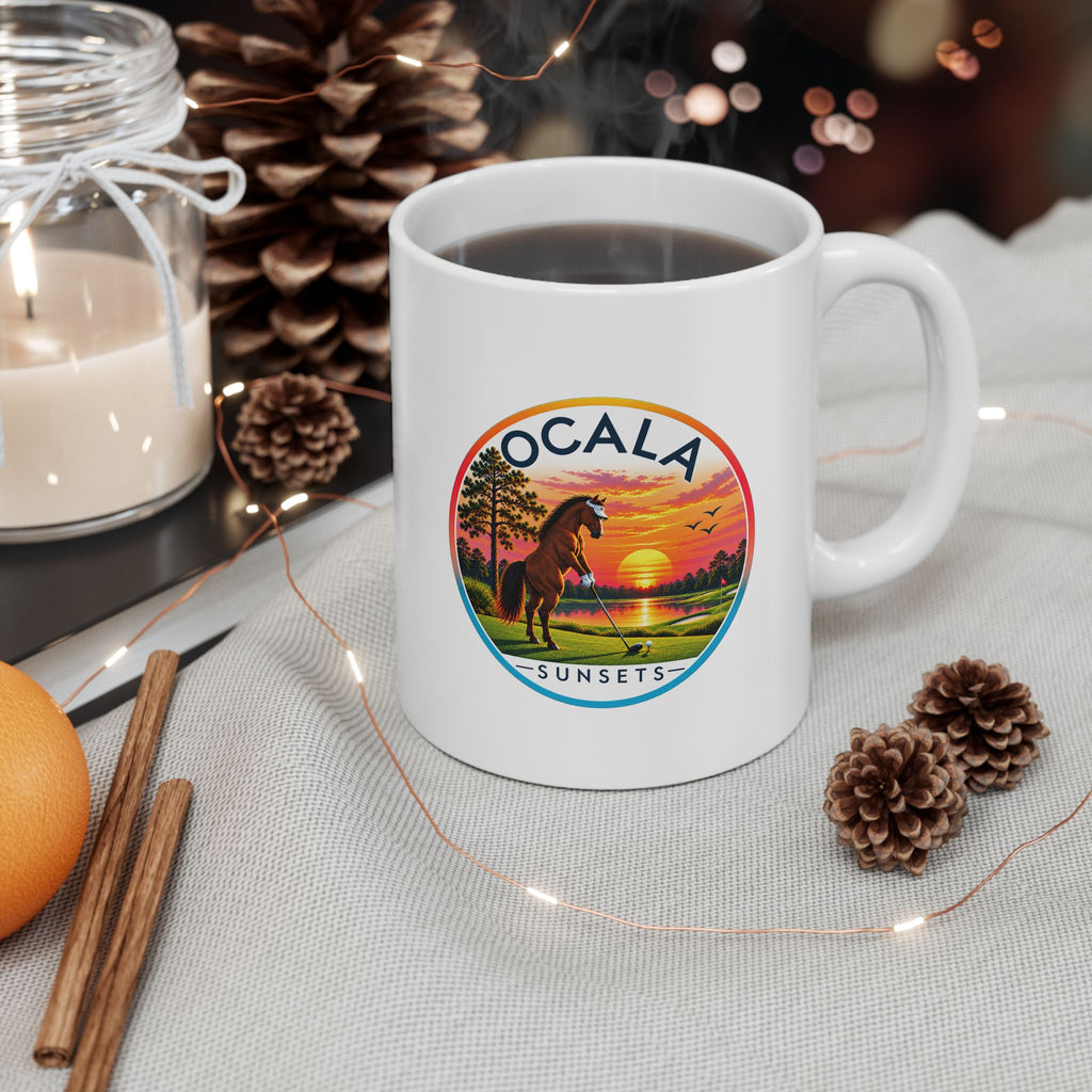 Ocala Sunsets Mug | Florida Sunset Horse Golf