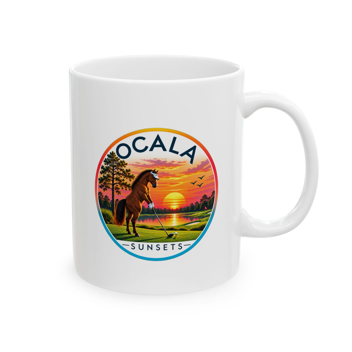 Ocala Sunsets Mug | Florida Sunset Horse Golf
