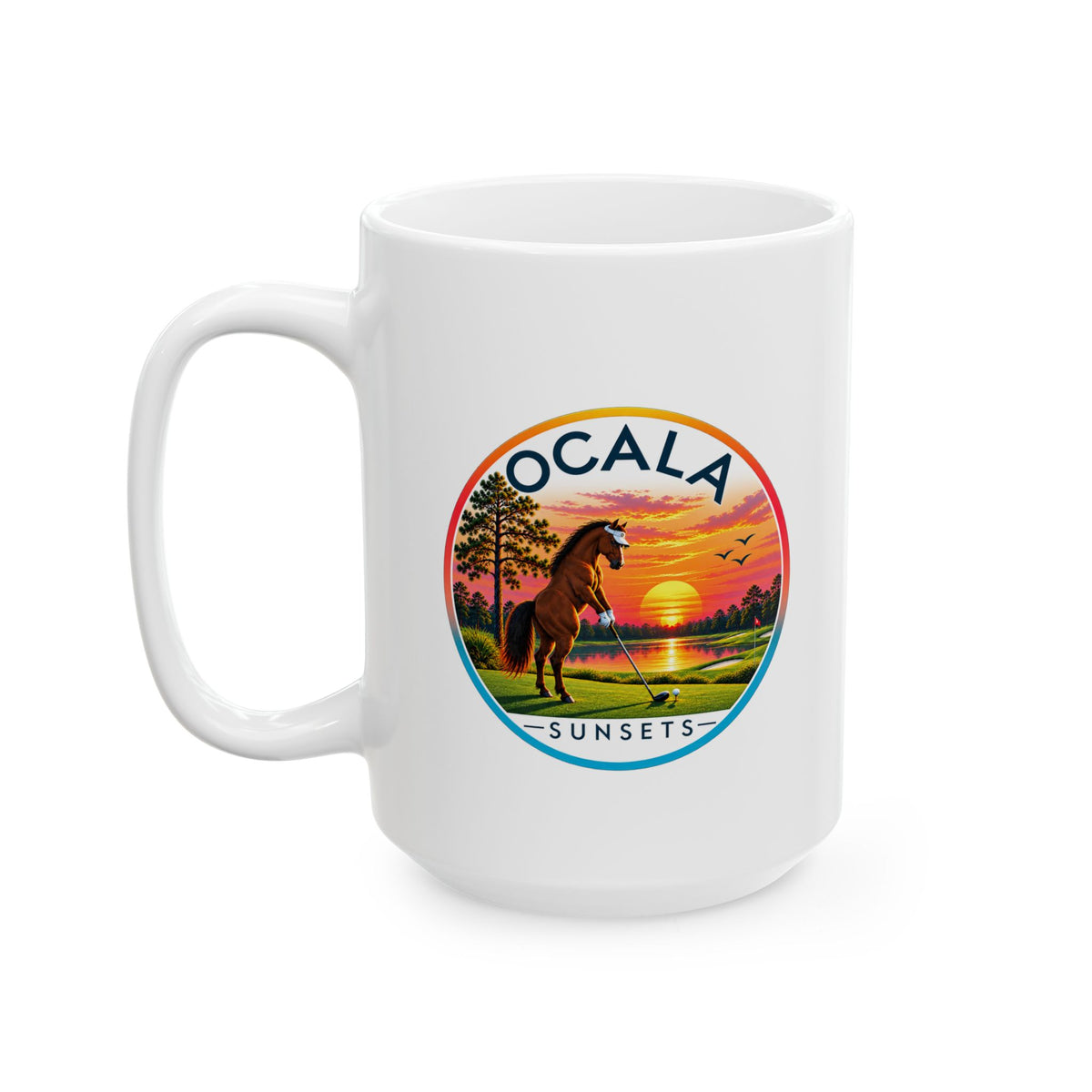 Ocala Sunsets Mug | Florida Sunset Horse Golf
