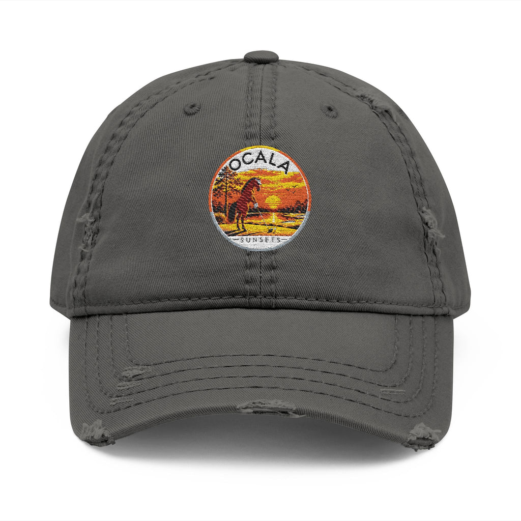 Ocala Sunsets Embroidered Hat | Distressed Unisex Hat