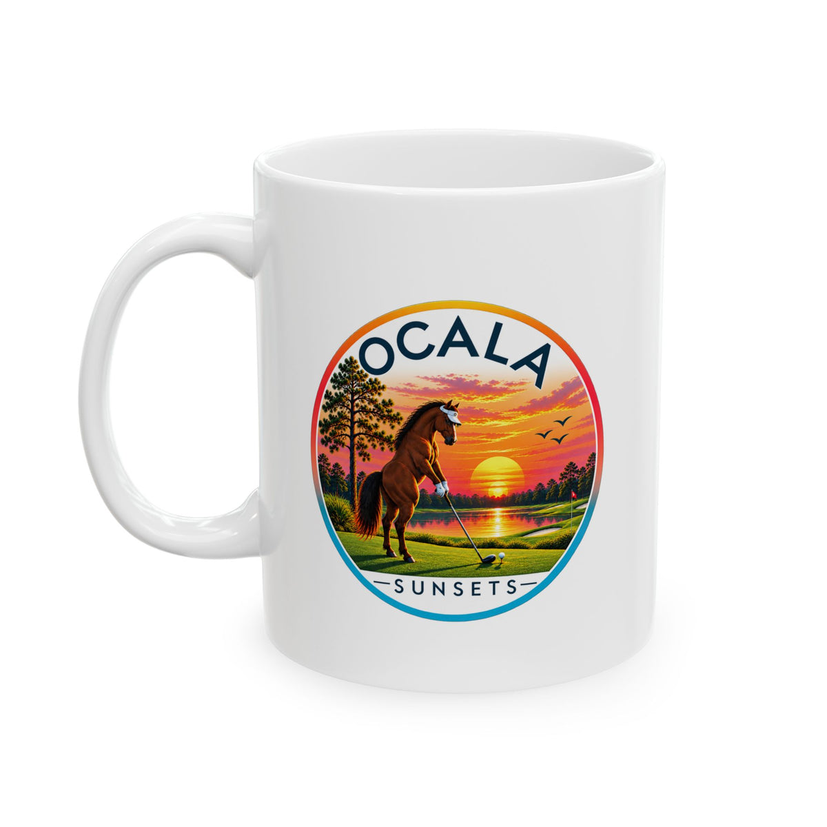 Ocala Sunsets Mug | Florida Sunset Horse Golf