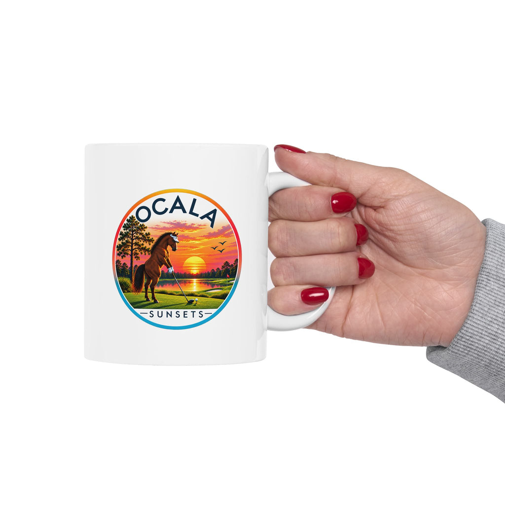 Ocala Sunsets Mug | Florida Sunset Horse Golf