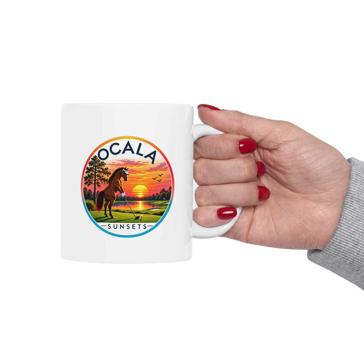 Ocala Sunsets Mug | Florida Sunset Horse Golf