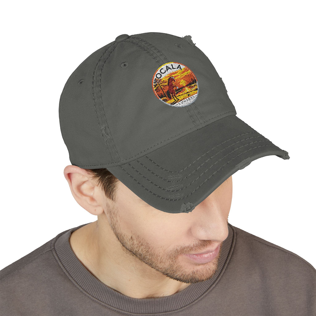 Ocala Sunsets Embroidered Hat | Distressed Unisex Hat